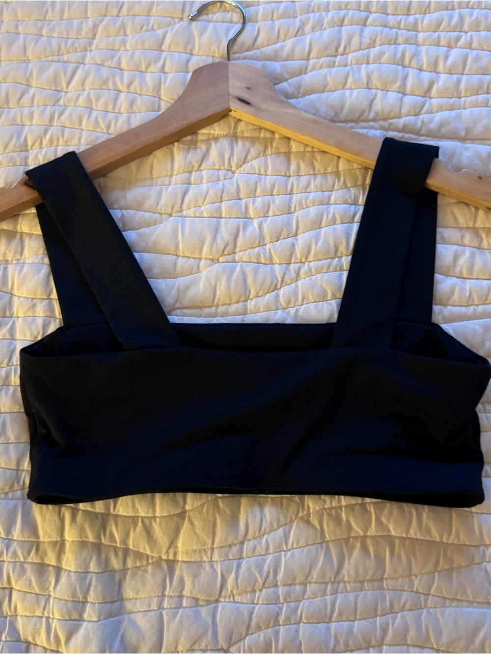 Reformation Willie Square Neck Eco Stretch Sports Bra Crop Top